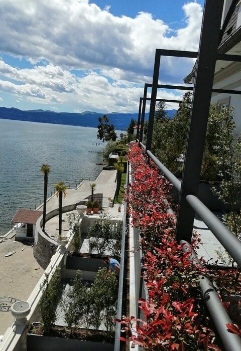 Vista lago terrazzo albergo Ghiffa